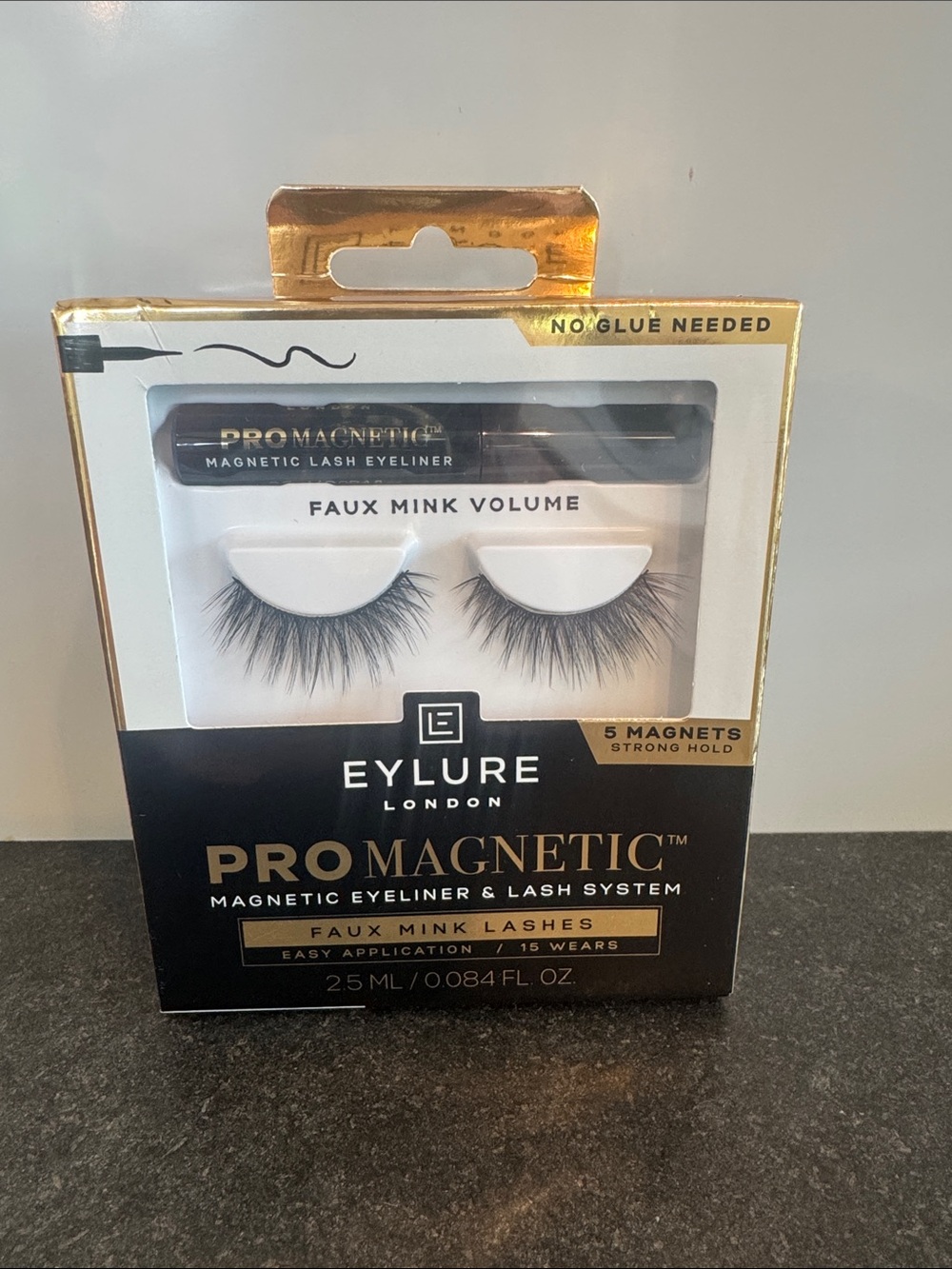 Eylure PRO Magnetic Faux Mink Volume Lashes with Magnetic Eyeliner - Black NIB